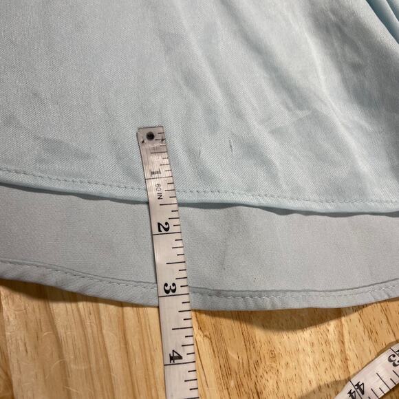 Mac Duggal NWT One Shoulder Jersey Mermaid Gown Powder Blue Size 6 Asymmetrical - Picture 9 of 11